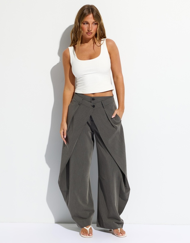 Dazie - Daria Barrel Leg Tailored Trousers