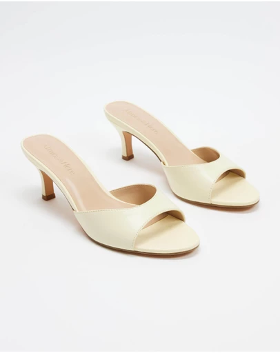 Atmos&Here - Rosie Peep Toe Leather Heels