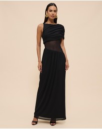 CHANCERY - Sofie Drape Shoulder Maxi Dress