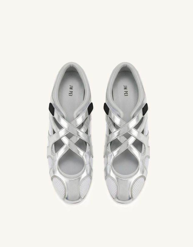 JW PEI - Thalia Mesh Panel Multi-Strap Ballet Flats