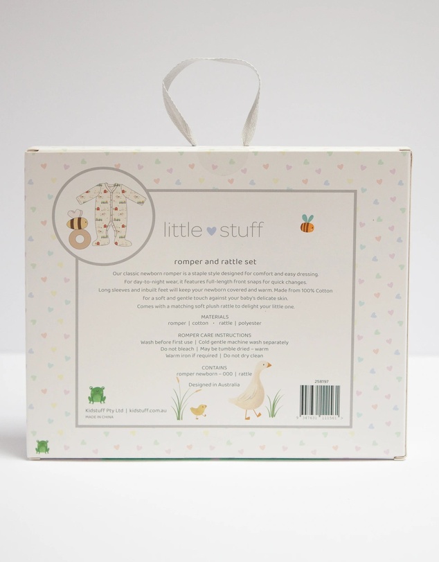 Little Stuff - Farm Friends Romper & Rattle