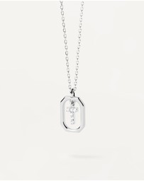 PDPAOLA - Mini Letter T Silver Necklace