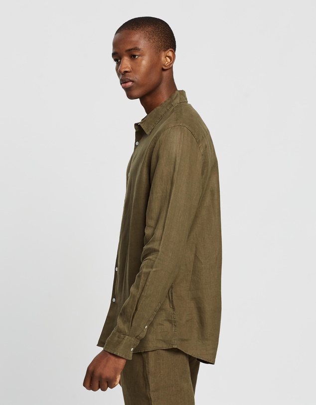 Assembly Label - Casual Long Linen Sleeve Shirt