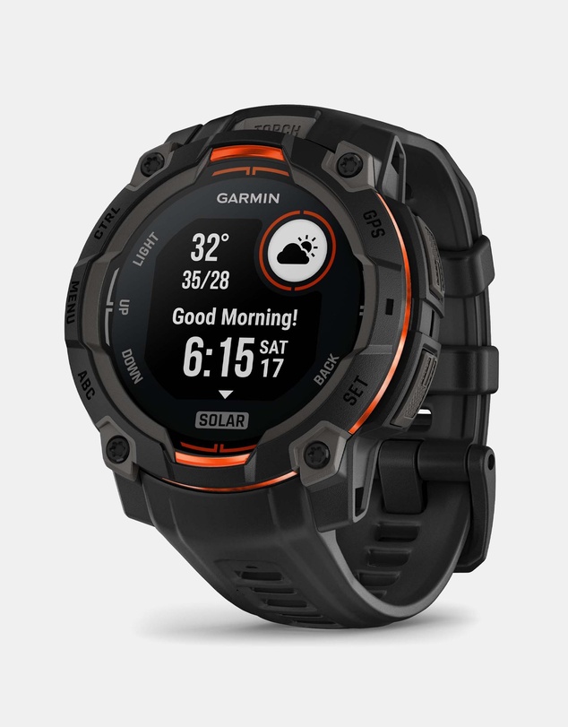Garmin - Instinct 3 45mm Solar Black Bezel with Black Band