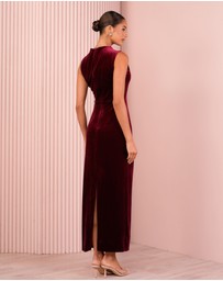 Azzurielle - Moriah High Neck Maxi Gown