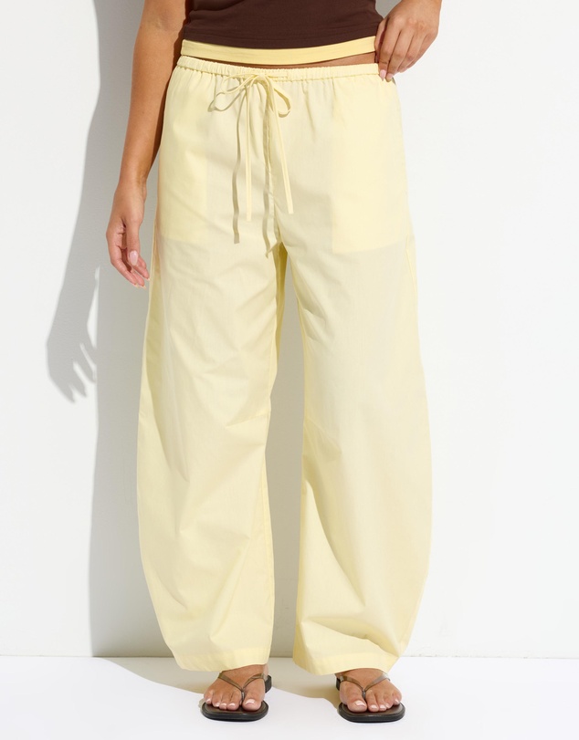Dazie - Raina Low Rise Cotton Poplin Barrel Pants