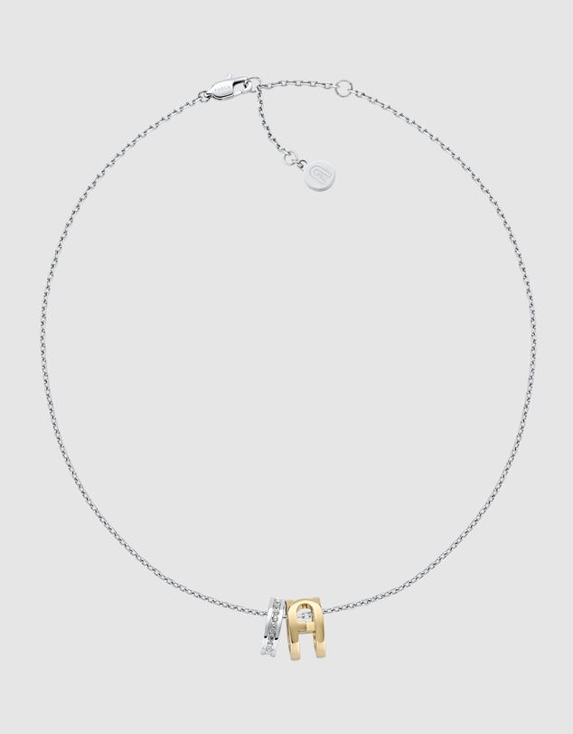 Furla - Furla Arch Essence Gold and Silver-Tone Crystal Necklace