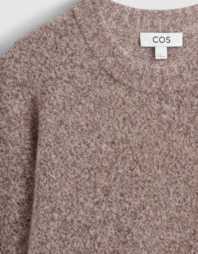 COS - Oversized Alpaca-Blend Crew-Neck