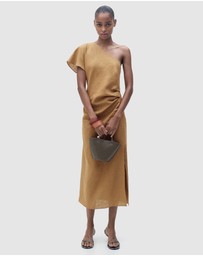 M.N.G - Rachel Asymmetrical Linen Dress