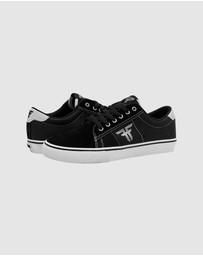 Fallen Footwear - Fallen Footwear Bomber Suede/PU Men Shoes Black/White/Silver