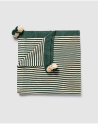 Wilson & Frenchy - Clover Stripe Knitted Stripe Blanket - Babies