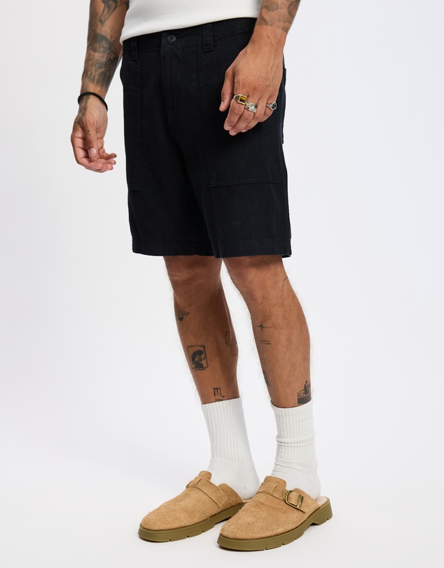 Rhythm - Worn Path Textured Linen Shorts