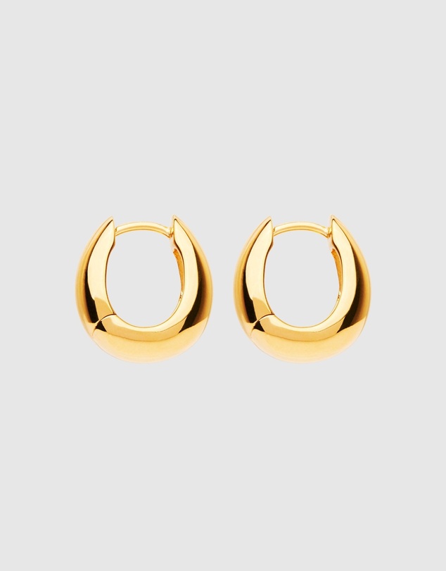 Najo - Arco Yellow Gold Huggie Earrings