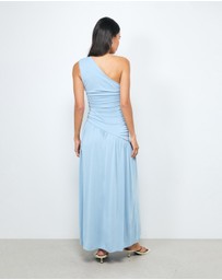 AERE - Aloma One Shoulder Ruched Dress