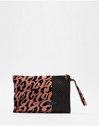 The Social Outfit - Copper Sejals Curls Spliced Clutch