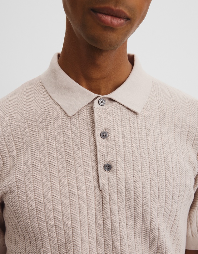 Country Road - Australian Cotton Herringbone Knit Polo