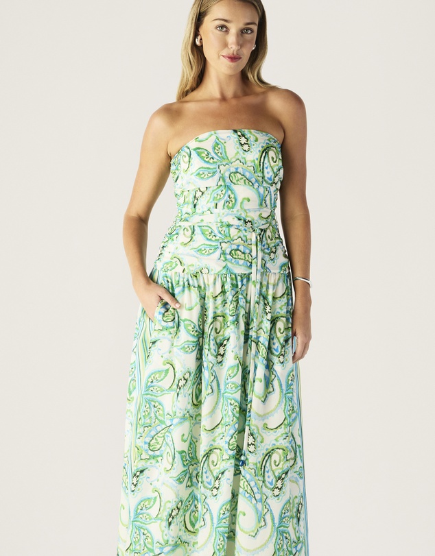MOS The Label - Tara Print Strapless Dress