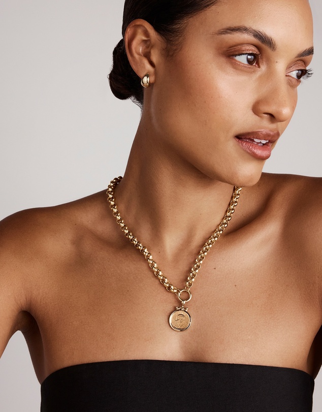 Michael Hill - Polished Circle Pendant Connector in 10k Yellow Gold