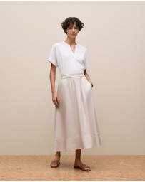 Trenery - Soft Pull On Skirt in Stone