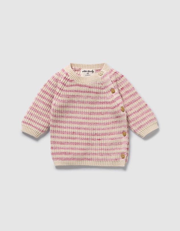 Wilson & Frenchy - Organic Knitted Stripe Kimono Cardigan - Babies