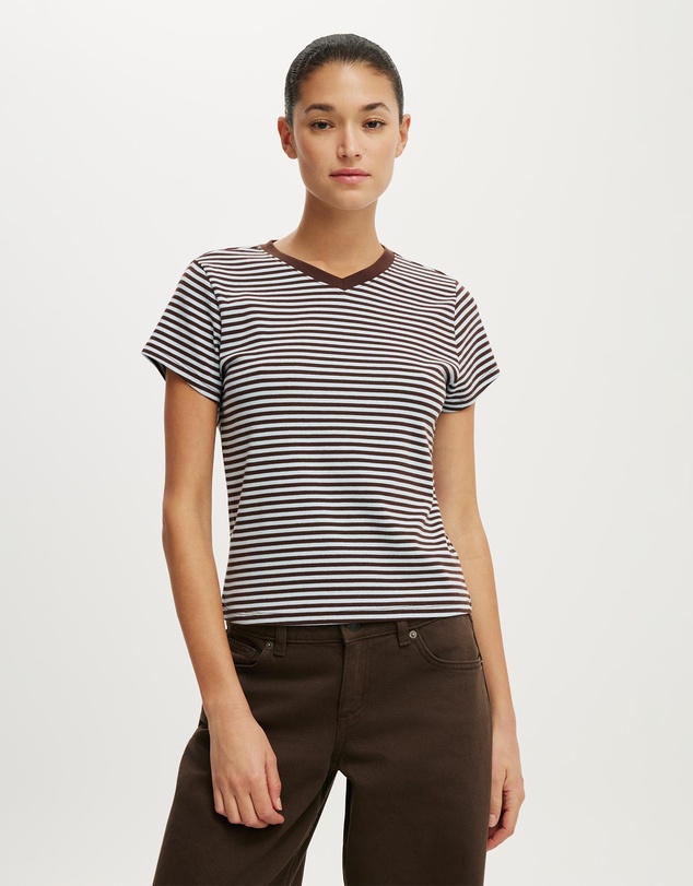 Cotton On - 90S Baby V Neck Tee