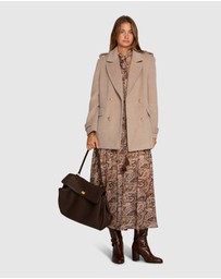 Belle & Bloom - Harbour Military Wool Blend Pea Coat