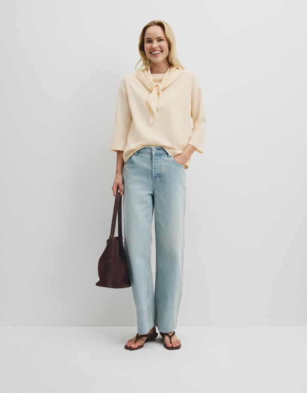 Country Road - Scarf Crop Sleeve T-shirt