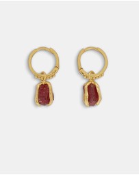 Carou - October Birthstone Earrings ~ Pink Tourmaline