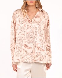 Petal & Pup - Rosalie Shirt - Brown Paisley