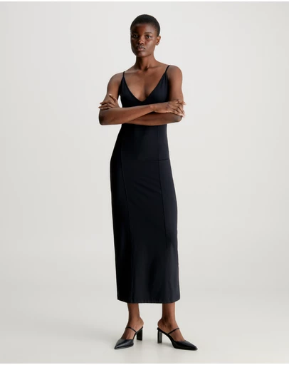 Calvin Klein - Stretch Jersey Maxi Slip Dress