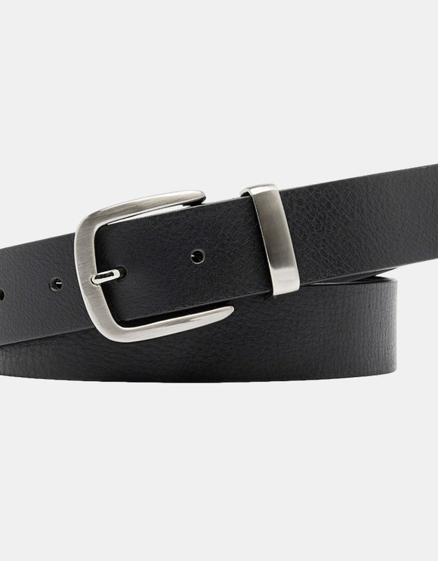 Buckle - Carlo. Australian Made Milled Leather Belt. 35mm width.