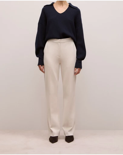 Trenery - Ponte Flared Pant in Stone