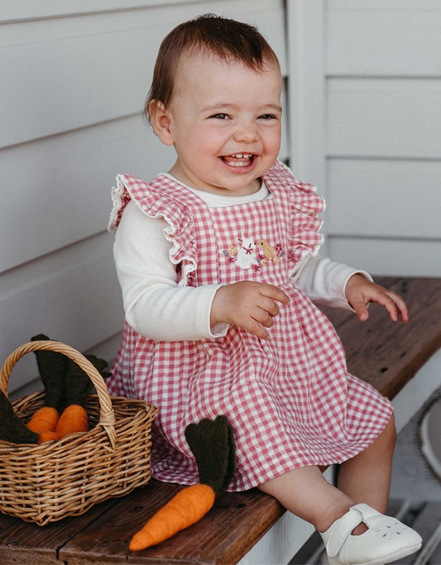 Purebaby - Gingham Pinnie Set -Kids-Babies
