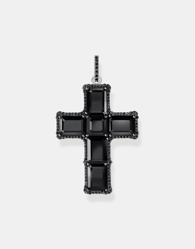THOMAS SABO - Cross pendant with black zirconia