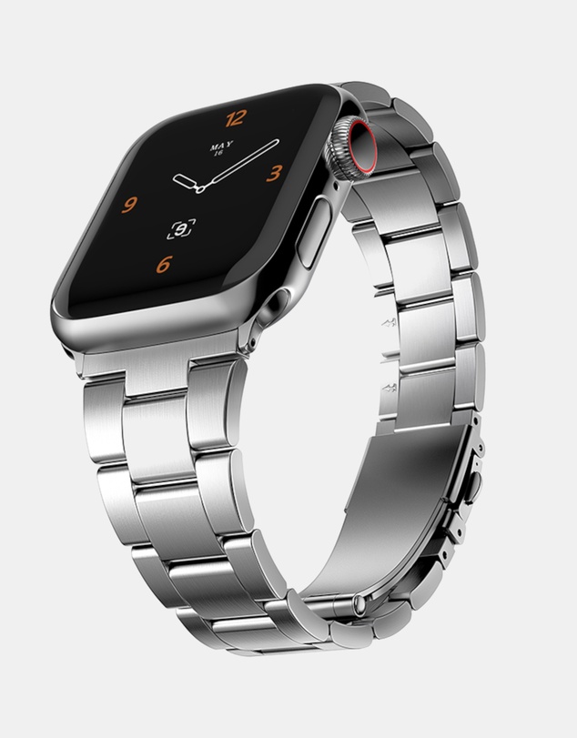 Friendie - Stainless Steel Link Bracelet Band - The Sydney - Apple Watch Compatible