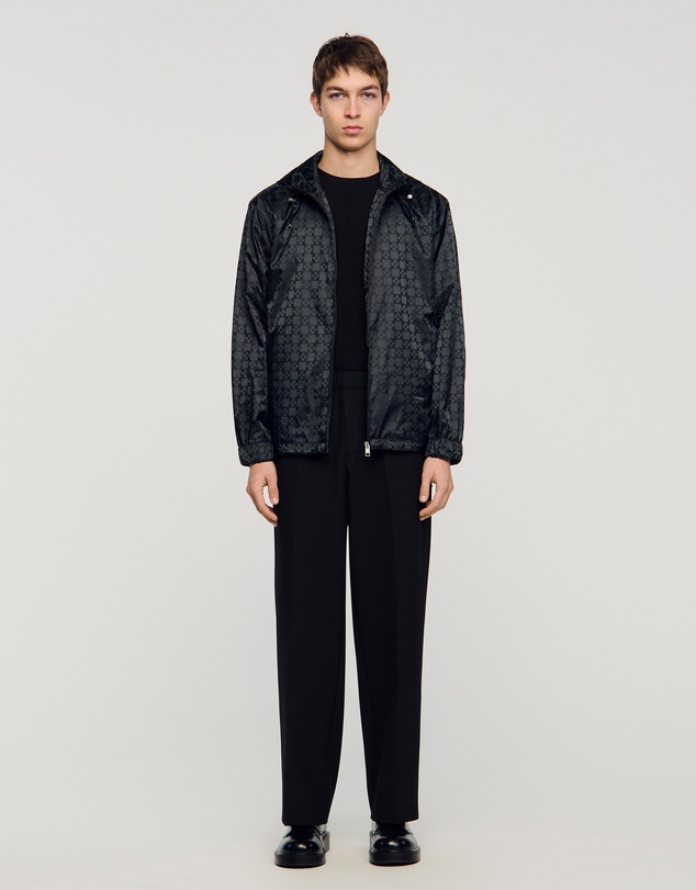 Sandro - Surf Squarecross Nylon Jacquard Leger Jacket