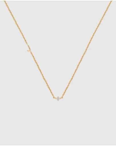 YCL  - Petite Initial Necklace J