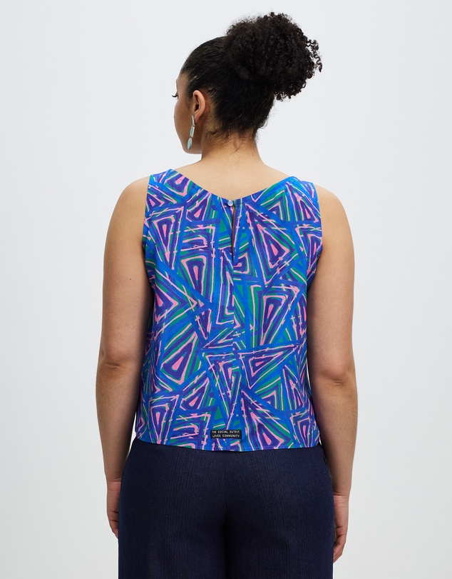 The Social Outfit - Fariba's Triangles Silk Shell Top