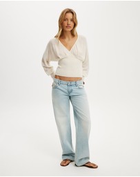 Cotton On - Feather V Knit Top
