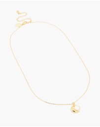 Lovisa - Waterproof Gold Plated Stainless Steel Full & Crescent Moon Phase Necklace