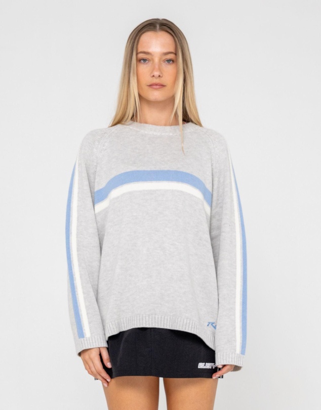 Rusty - White Lines Crew Neck Knit