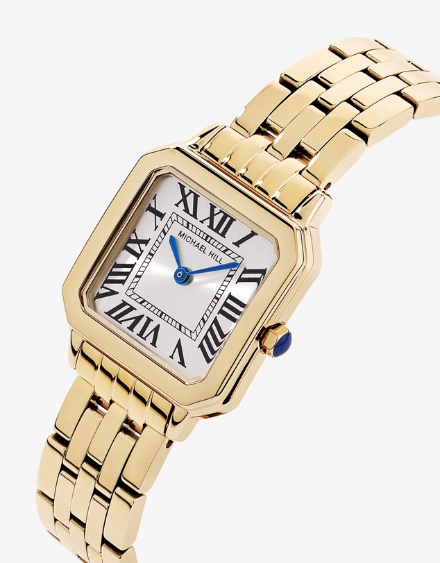 Michael Hill - Women’s Square Dial Watch in Gold-Tone Stainless Steel