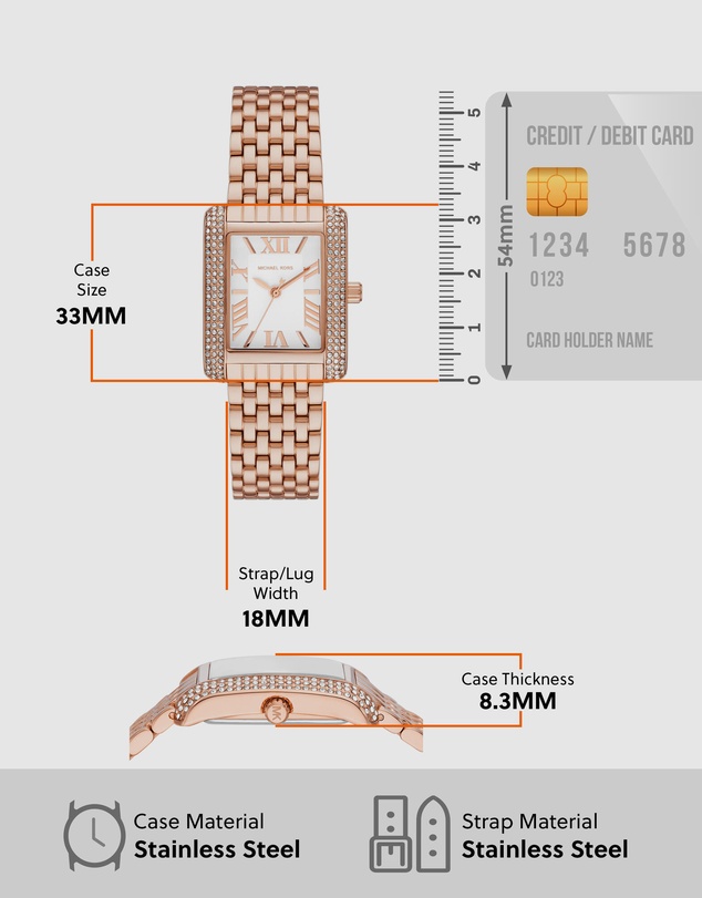 Michael Kors - Emery Rose Gold Tone Analogue Watch