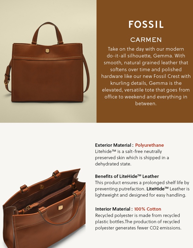 Fossil - Carmen Brown Tote