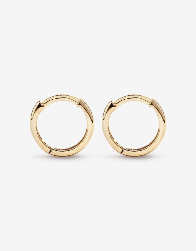 Michael Hill - 12mm Medium Polished Huggie Earrings in 10kt Yellow Gold
