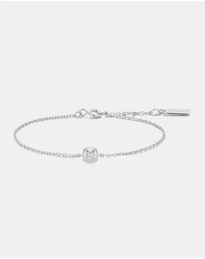 Ania Haie - Ania Haie Silver Modern Bezel-Set Solitaire Bracelet
