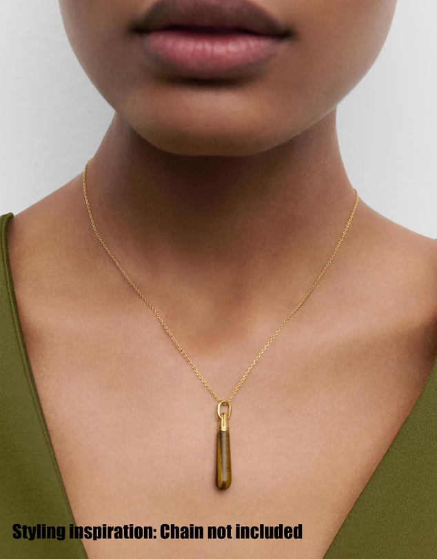 PDPAOLA - Tigers Eye Large Drop Pendant
