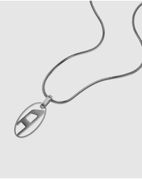 Diesel - Single Pendant Silver-Tone Necklace
