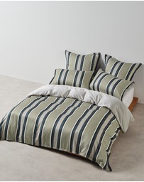 Linen House - Nara Bamboo Cotton 400TC Stripe European Pillowcase