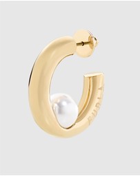 Furla - Piercing Pearl Gold-Tone Hoop Earrings